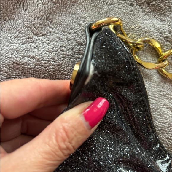 Betseyville by Betsey Johnson Black Sparkly Bag/Purse - Picture 13 of 14